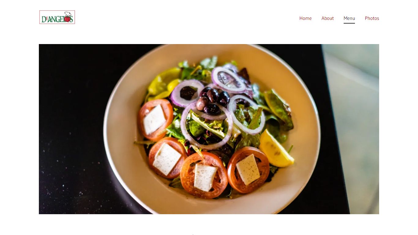Menu - DeAngelo's